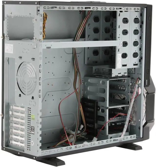 Alt view image 10 of 15 - Tagan Aplus CS-EL Diablo Black 0.8mm SECC ATX Full Tower Computer Case