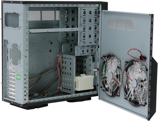 Alt view image 9 of 16 - Aplus CS-Monolith Black SECC Steel ATX Full Tower Computer Case