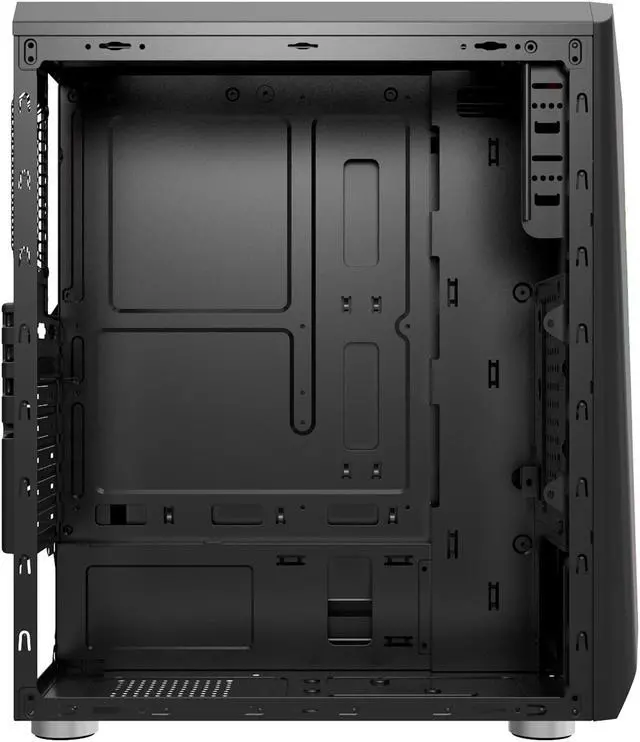 Alt view image 4 of 15 - Bgears b-Vigor RGB Black Steel / Plastic / Tempered Glass ATX Mid Tower Computer Case with RGB Front Panel - OEM