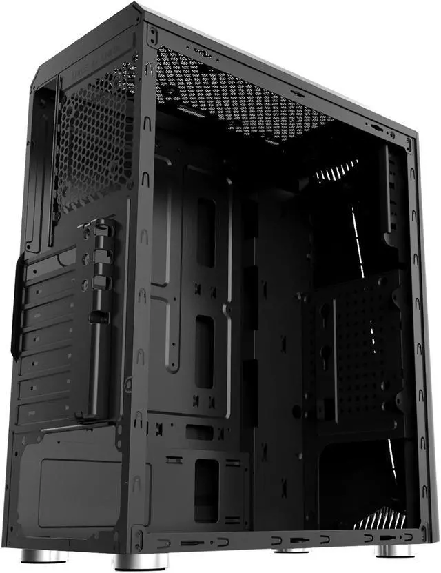 Alt view image 13 of 15 - Bgears b-Vigor RGB Black Steel / Plastic / Tempered Glass ATX Mid Tower Computer Case with RGB Front Panel - OEM