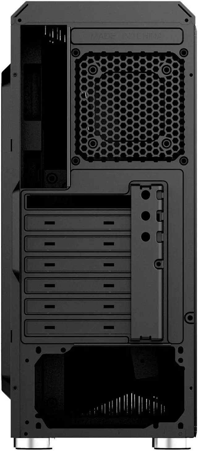 Alt view image 14 of 15 - Bgears b-Vigor RGB Black Steel / Plastic / Tempered Glass ATX Mid Tower Computer Case with RGB Front Panel - OEM