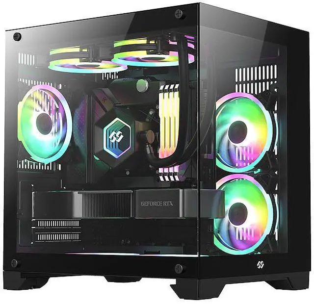 Main image of Bgears b-Pellucid MicroATX Black Micro ATX Tower Case, Tempered Glass Compact Design