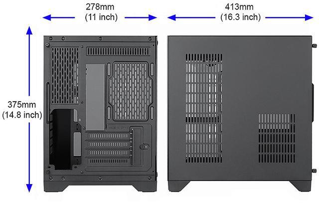 Alt view image 9 of 13 - Bgears b-Pellucid MicroATX Black Micro ATX Tower Case, Tempered Glass Compact Design