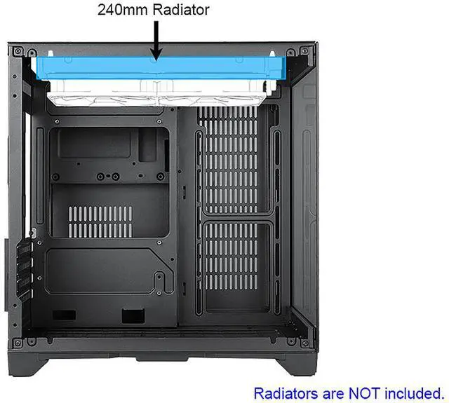 Alt view image 13 of 13 - Bgears b-Pellucid MicroATX Black Micro ATX Tower Case, Tempered Glass Compact Design