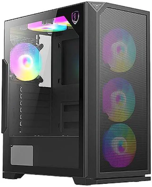 Alt view image 3 of 5 - Bluegears b-Knights RGB Gaming Case Preinstalled with 6 x RGB 120mm Fans, Front Mesh Cover, and Side Tempered Glass for Extreme Cooling and Lighting Display Specially Designed for Fearsome Gamers.
