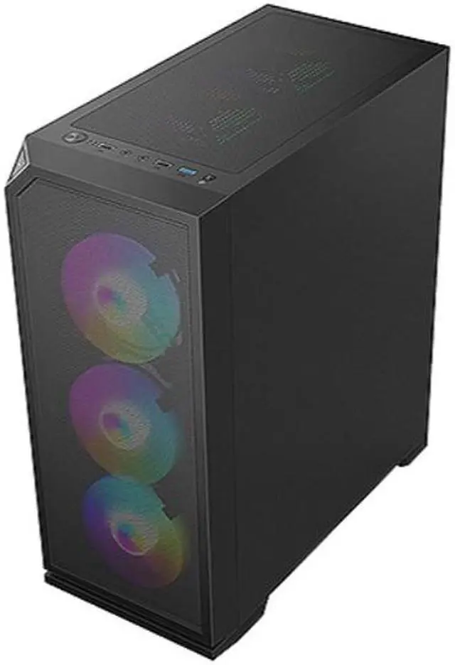 Alt view image 4 of 5 - Bluegears b-Knights RGB Gaming Case Preinstalled with 6 x RGB 120mm Fans, Front Mesh Cover, and Side Tempered Glass for Extreme Cooling and Lighting Display Specially Designed for Fearsome Gamers.