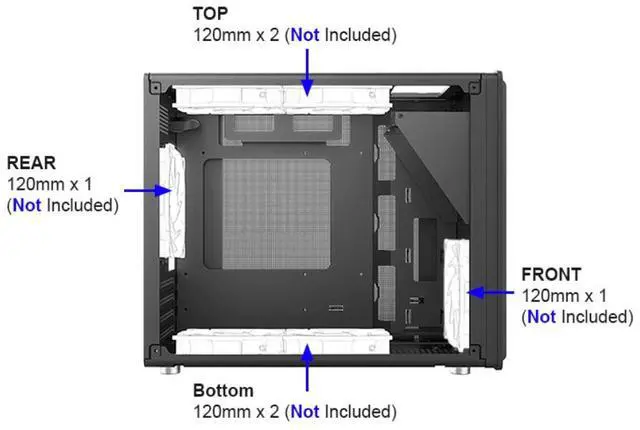 Alt view image 6 of 7 - Bgears Black Micro ATX Cases, b-Pellucid Mini - Black, Micro-ATX / ITX  BG30132