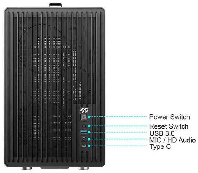 Alt view image 5 of 7 - Bgears White Micro ATX Cases,  ABS + Mesh, USB3.0 + Type C + Mic / HD Audio, White   BG30149
