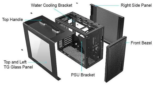 Alt view image 2 of 7 - Bgears White Micro ATX Cases,  ABS + Mesh, USB3.0 + Type C + Mic / HD Audio, White   BG30149
