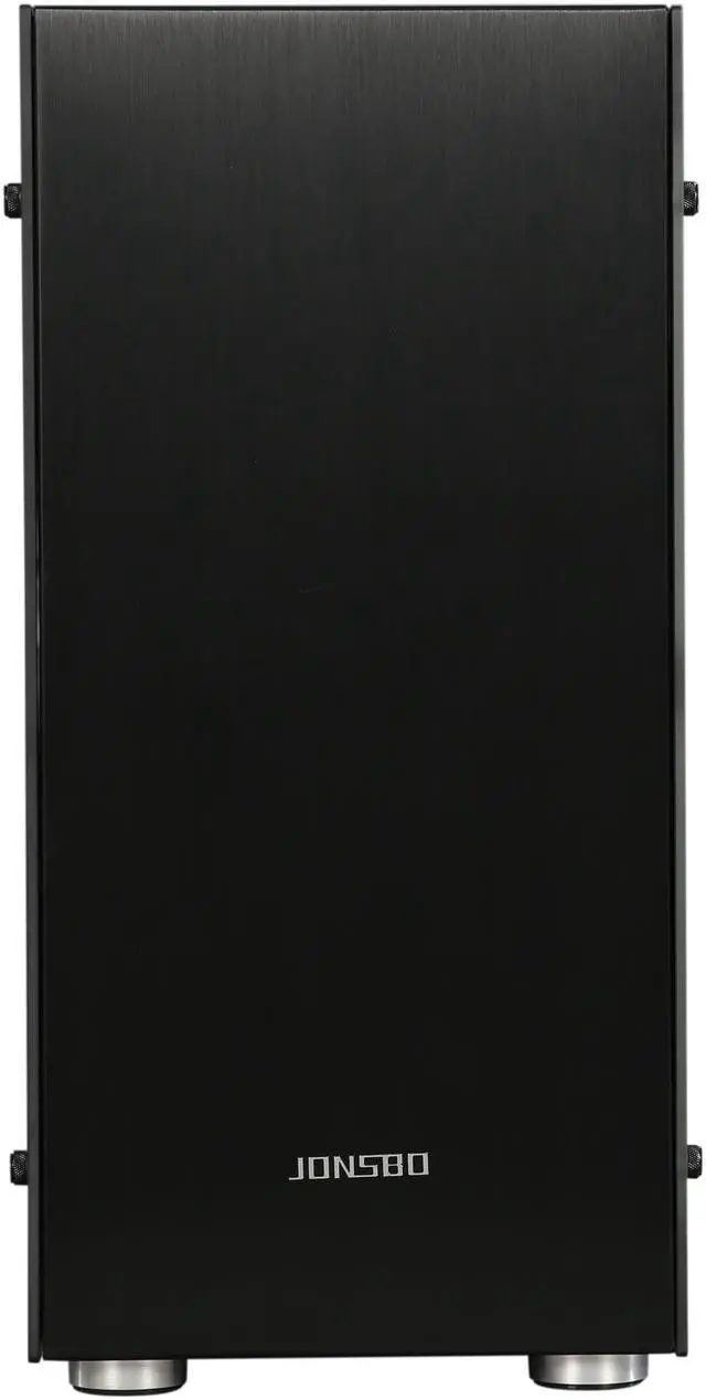 Alt view image 2 of 9 - Jonsbo C4 B ATX Mid-Tower Case, Dual Tempered Glass Panels, Black Aluminum-Magnesium Alloy Body