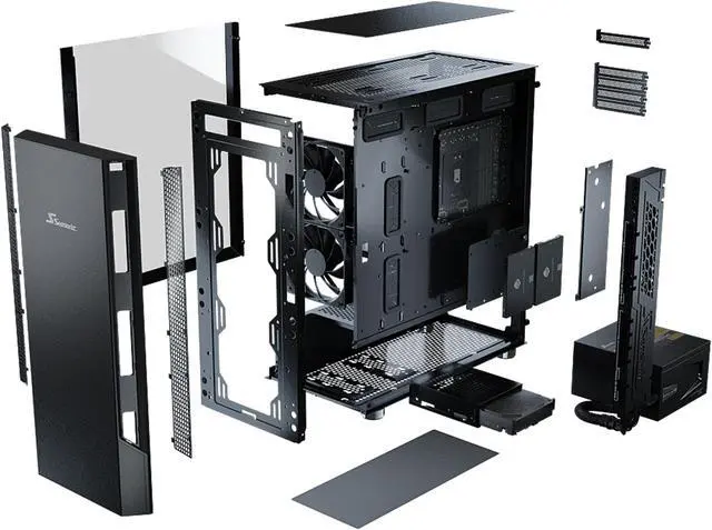 Alt view image 10 of 11 - Seasonic ARCH Q503 Mid-tower Case with Seasonic CONNECT 750W 80 PLUS Gold Power Supply, Seasonic CONNECT Module, Three Pre-installed Fans, Removable Dust Filters, Power Supply with Fan Control, Glass Side Panels, Ultimate Cable Management