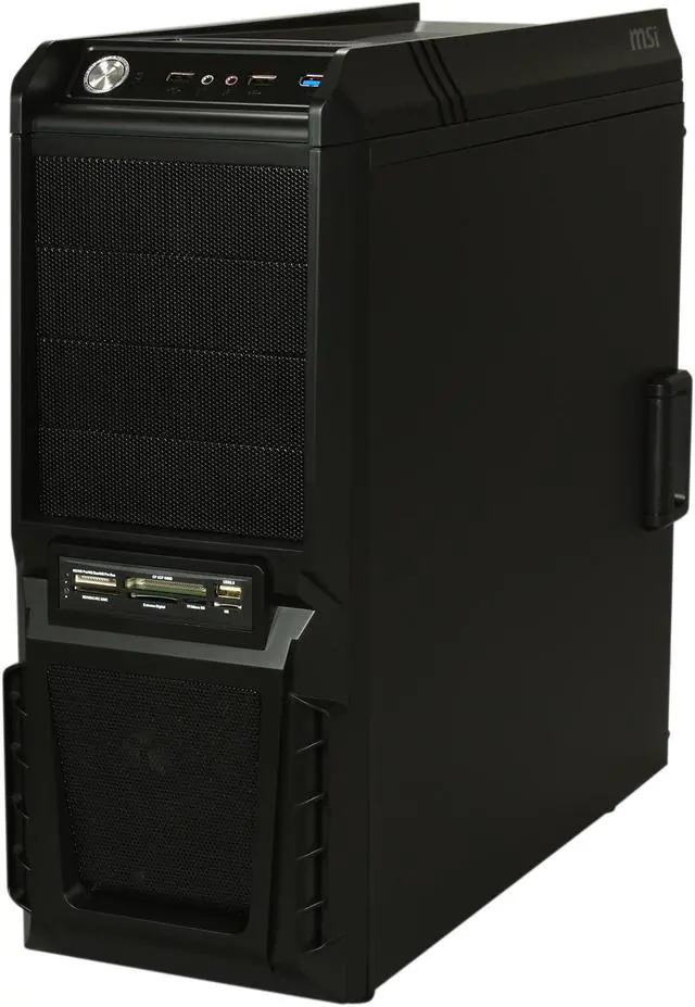 Alt view image 3 of 10 - MSI Nighthawk IN-9390 Black Steel ATX Mid Tower Computer Case