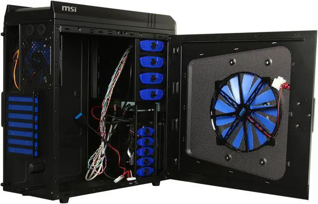 Alt view image 5 of 10 - MSI Nighthawk IN-9390 Black Steel ATX Mid Tower Computer Case