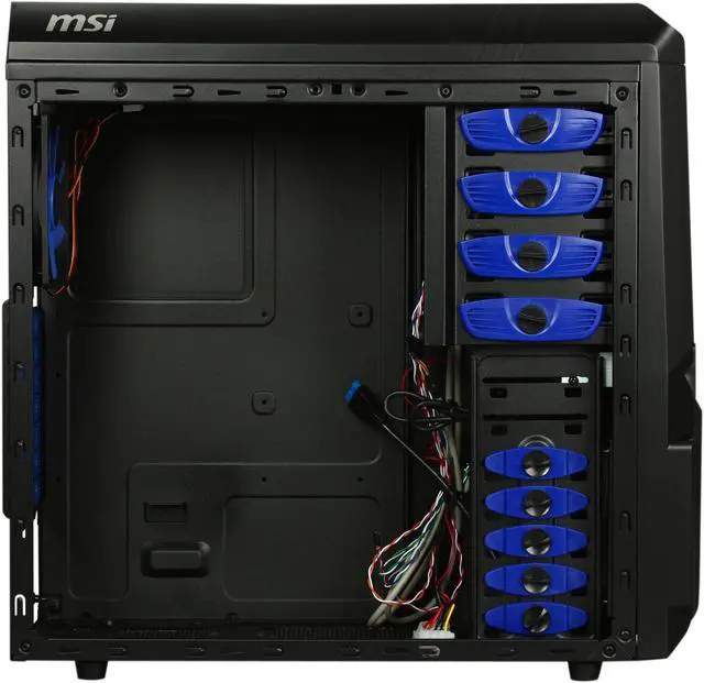 Alt view image 6 of 10 - MSI Nighthawk IN-9390 Black Steel ATX Mid Tower Computer Case