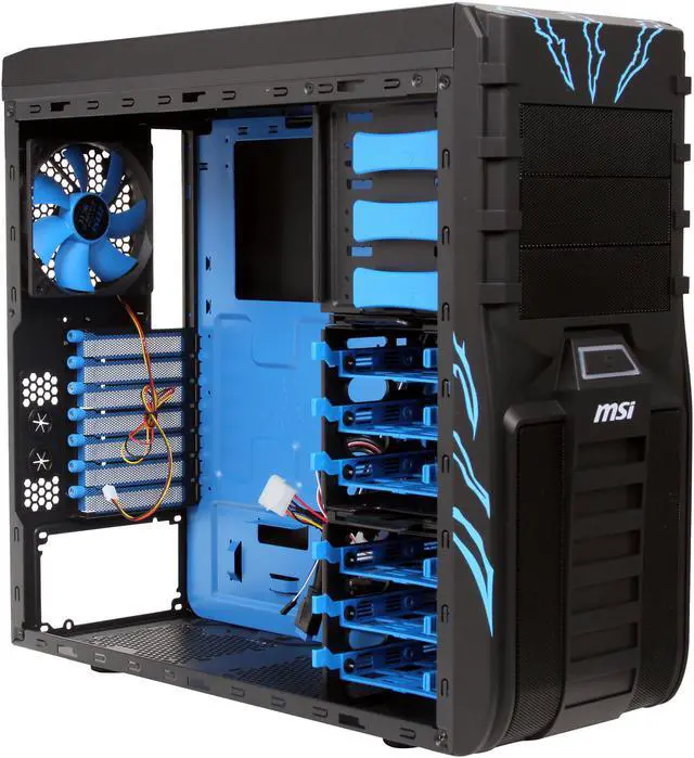 Alt view image 7 of 10 - MSI Ravager IN-623 Black Steel ATX Mid Tower Computer Case