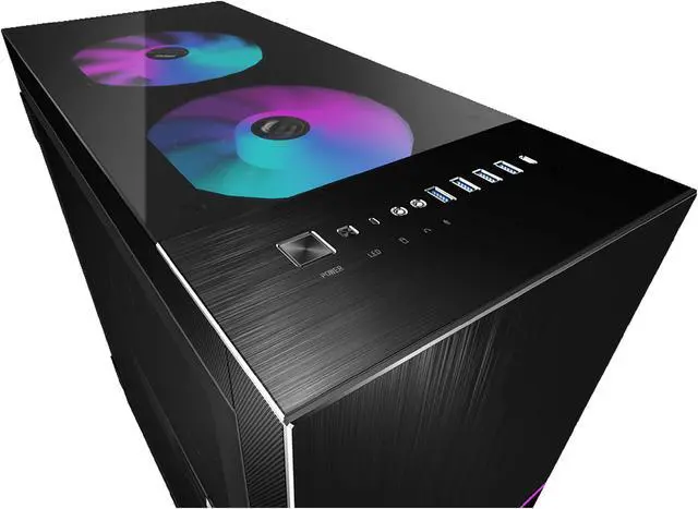 Alt view image 5 of 14 - MSI MPG SEKIRA 500X Mid-Tower Aluminum and Steel Computer Case Designed for up to EATX Motherboards with USB 3.2 Gen 2 Type-C, 2x Tool-Less Tempered Glass, and Five Case Fans included.