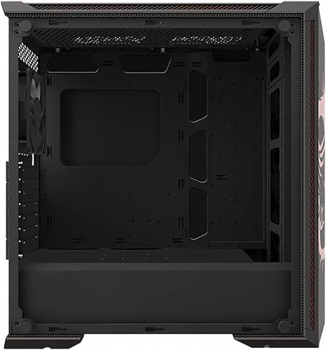 Alt view image 12 of 14 - MSI MPG GUNGNIR 100D Mid Tower Chassis Support up to EATX Motherboard, Side Panel of 4mm Tempered Glass, 120mm Fan, Reserved Cooling Space and Front USB 3.0 Ports
