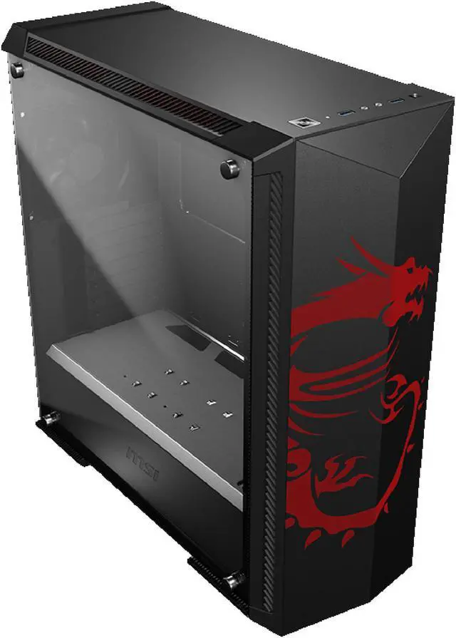 Alt view image 5 of 14 - MSI MPG GUNGNIR 100D Mid Tower Chassis Support up to EATX Motherboard, Side Panel of 4mm Tempered Glass, 120mm Fan, Reserved Cooling Space and Front USB 3.0 Ports