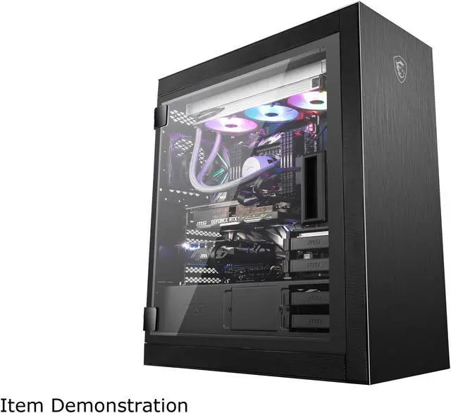 Alt view image 8 of 12 - MSI MPG SEKIRA 500P Black Steel / Tempered Glass ATX Mid Tower Computer Case