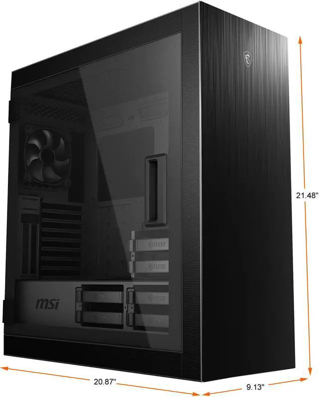 Alt view image 2 of 12 - MSI MPG SEKIRA 500P Black Steel / Tempered Glass ATX Mid Tower Computer Case