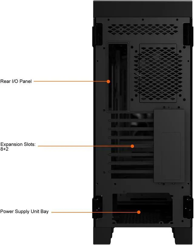 Alt view image 12 of 12 - MSI MPG SEKIRA 500P Black Steel / Tempered Glass ATX Mid Tower Computer Case