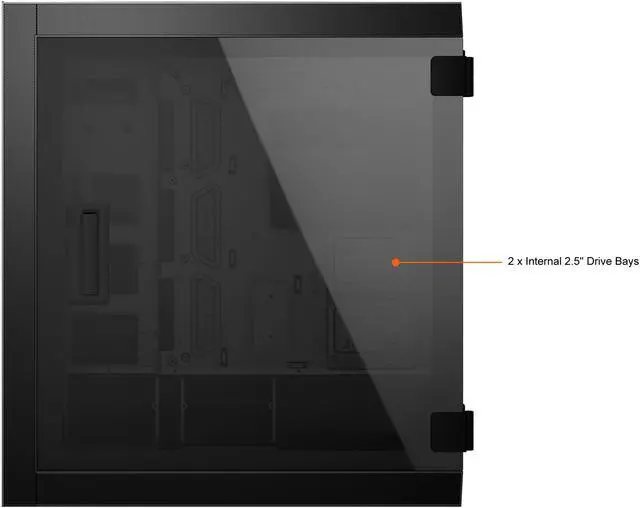 Alt view image 7 of 12 - MSI MPG SEKIRA 500P Black Steel / Tempered Glass ATX Mid Tower Computer Case
