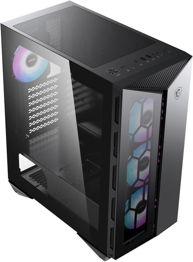 Alt view image 7 of 12 - MSI MPG GUNGNIR 110R Black ATX Mid Tower Computer Case