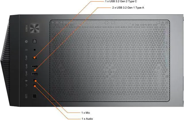 Alt view image 10 of 12 - MSI MPG GUNGNIR 110R Black ATX Mid Tower Computer Case