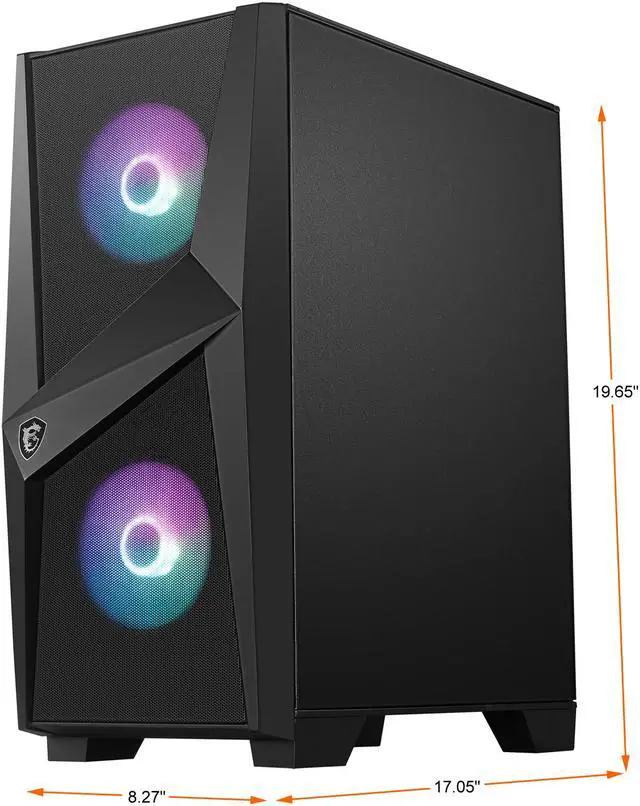 Alt view image 5 of 11 - MSI MAG FORGE 100R ATX Mid Tower Computer Case