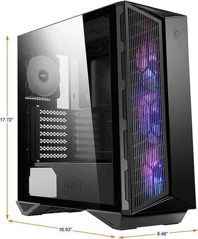 Alt view image 2 of 2 - MSI MPG GUNGNIR 110M Black Steel / Plastic / Tempered Glass ATX Mid Tower Computer Case