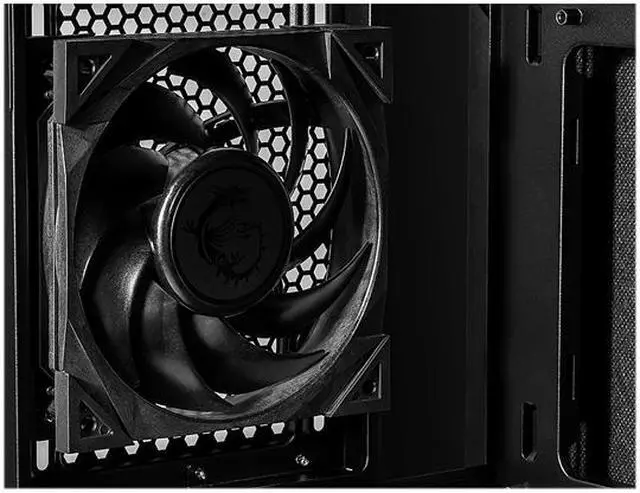 Alt view image 14 of 17 - MSI MPG QUIETUDE 100S Black SPCC Steel / Laminated Tempered Glass ATX Mid Tower Computer Case