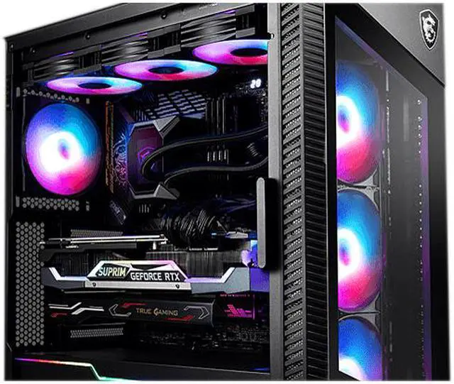 Alt view image 15 of 16 - MSI MPG VELOX 100R Black SPCC Steel / Laminated Tempered Glass ATX Mid Tower Computer Case