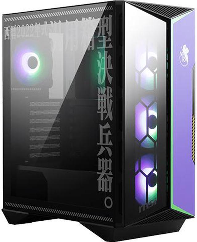 MSI MPG GUNGNIR 110R EVA e-PROJECT Black ABS Plastic / SPCC Steel /  Tempered Glass ATX Mid Tower Computer Case