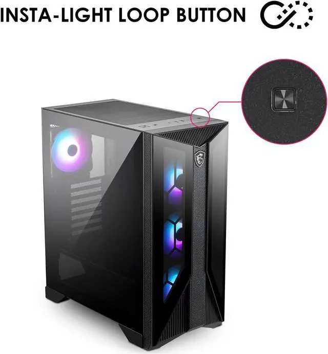 Alt view image 5 of 15 - MSI MPG GUNGNIR 120R Black ATX Mid Tower Computer Case
