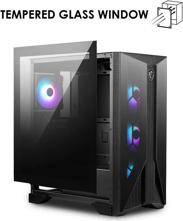 Alt view image 7 of 15 - MSI MPG GUNGNIR 120R Black ATX Mid Tower Computer Case