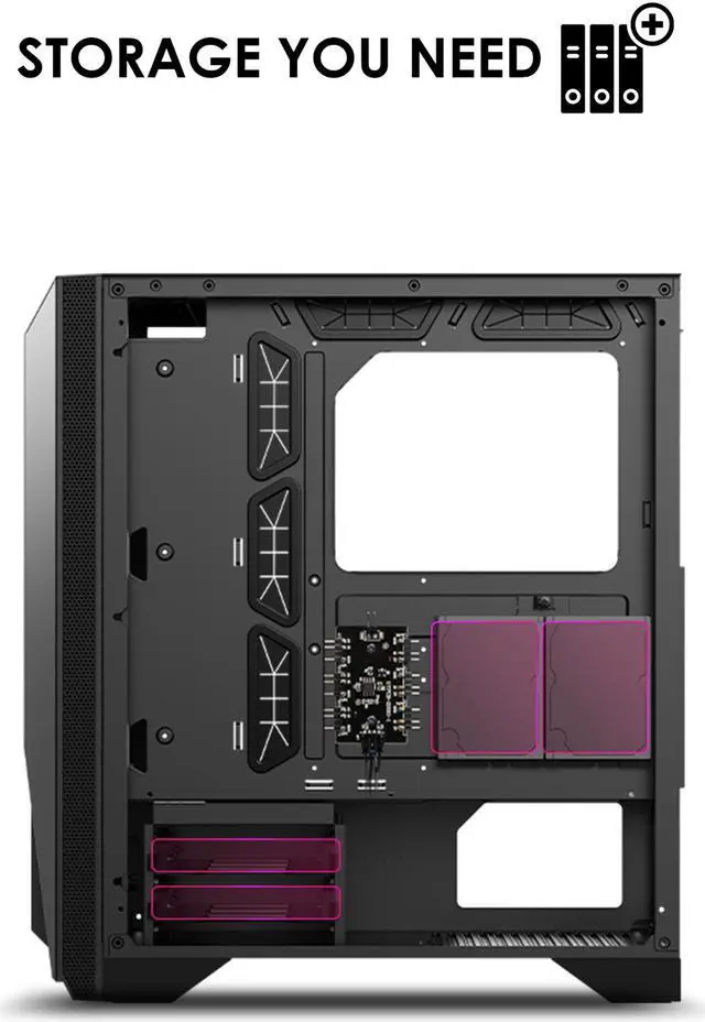 Alt view image 10 of 15 - MSI MPG GUNGNIR 120R Black ATX Mid Tower Computer Case