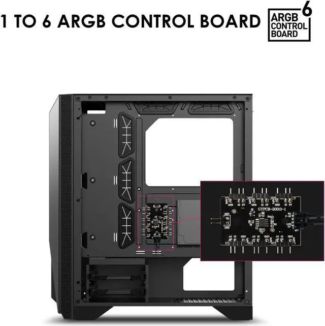 Alt view image 14 of 15 - MSI MPG GUNGNIR 120R Black ATX Mid Tower Computer Case