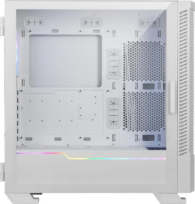 Alt view image 11 of 13 - MSI MPG VELOX 100R White SPCC Steel / Laminated Tempered Glass ATX Mid Tower Computer Case