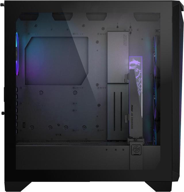 Alt view image 9 of 15 - MSI MPG GUNGNIR 300R AIRFLOW, USA, 2xUSB 3.2 Gen 1, 1xUSB 3.2 Gen2 Type-C, 4x120mm PWM ARGB Fan, ARGB+PWM Control Board, Tempered Glass Window, Black