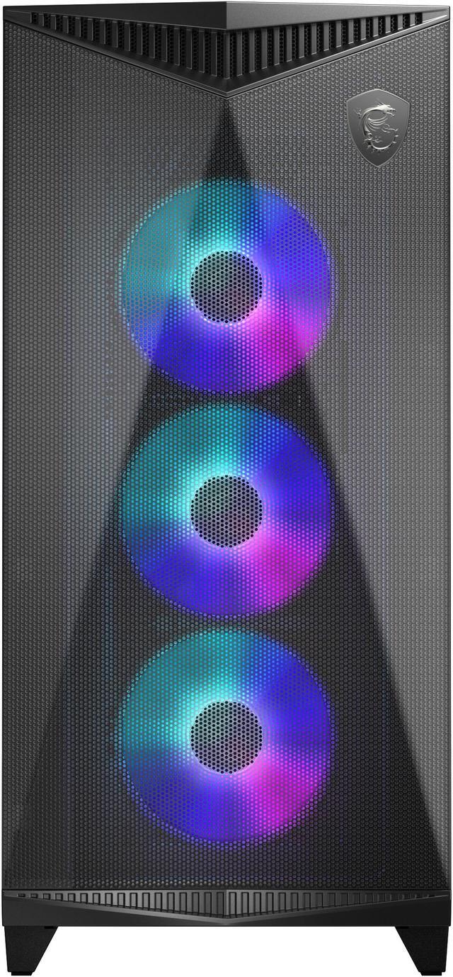 Alt view image 12 of 15 - MSI MPG GUNGNIR 300R AIRFLOW, USA, 2xUSB 3.2 Gen 1, 1xUSB 3.2 Gen2 Type-C, 4x120mm PWM ARGB Fan, ARGB+PWM Control Board, Tempered Glass Window, Black