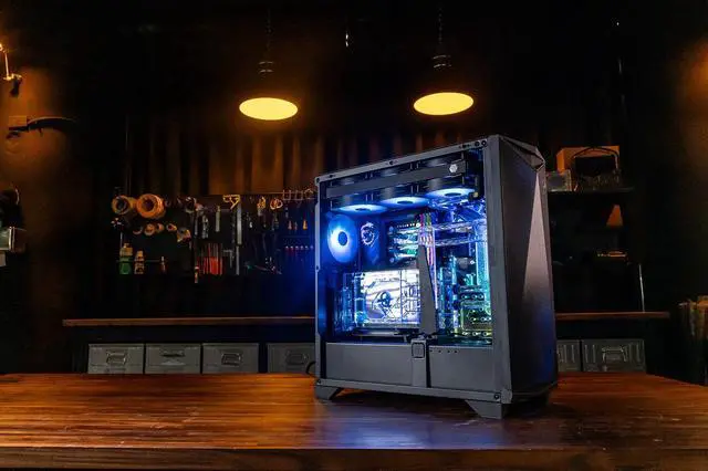 Alt view image 3 of 15 - MSI MPG GUNGNIR 300R AIRFLOW, USA, 2xUSB 3.2 Gen 1, 1xUSB 3.2 Gen2 Type-C, 4x120mm PWM ARGB Fan, ARGB+PWM Control Board, Tempered Glass Window, Black