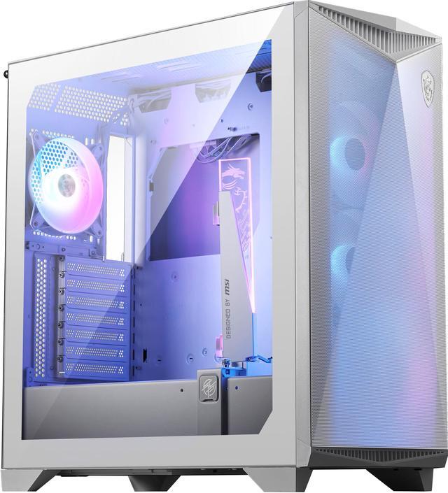 Alt view image 3 of 13 - MSI MPG GUNGNIR 300R AIRFLOW WHITE, USA, 2xUSB 3.2 Gen 1, 1xUSB 3.2 Gen2 Type-C, 4x120mm PWM ARGB Fan, ARGB+PWM Control Board, Tempered Glass Window