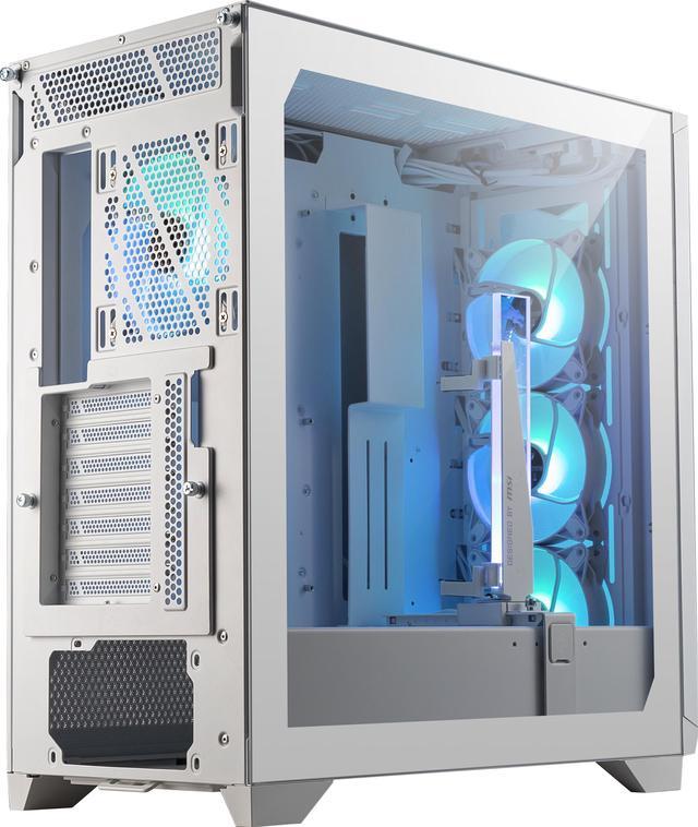 Alt view image 10 of 13 - MSI MPG GUNGNIR 300R AIRFLOW WHITE, USA, 2xUSB 3.2 Gen 1, 1xUSB 3.2 Gen2 Type-C, 4x120mm PWM ARGB Fan, ARGB+PWM Control Board, Tempered Glass Window