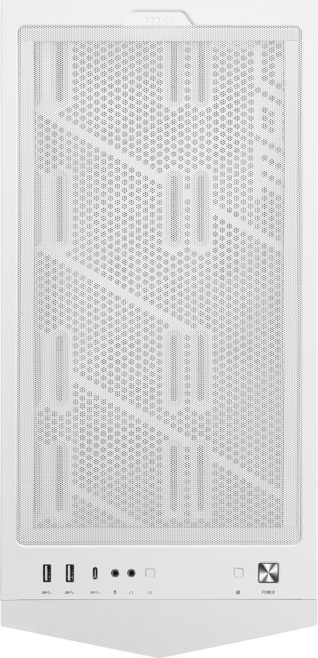 Alt view image 7 of 13 - MSI MPG GUNGNIR 300R AIRFLOW WHITE, USA, 2xUSB 3.2 Gen 1, 1xUSB 3.2 Gen2 Type-C, 4x120mm PWM ARGB Fan, ARGB+PWM Control Board, Tempered Glass Window