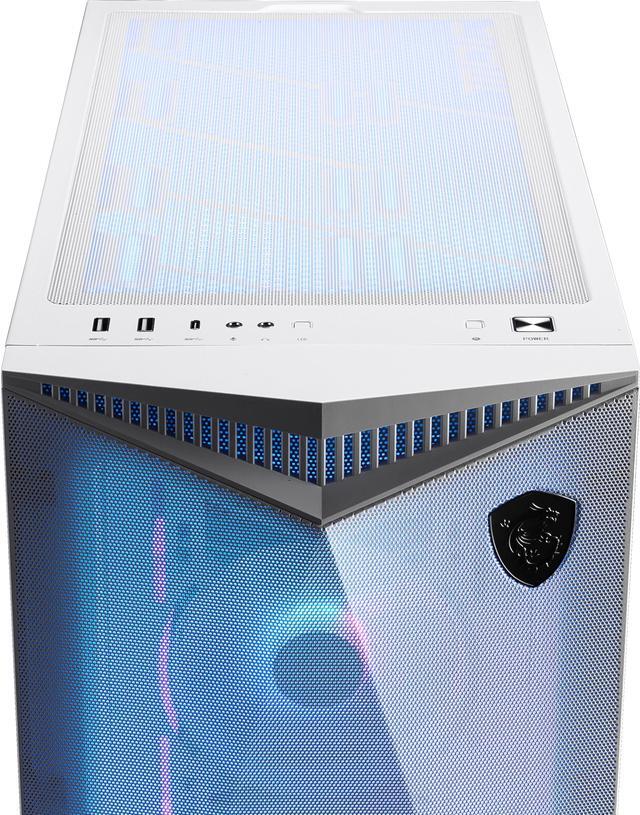 Alt view image 8 of 13 - MSI MPG GUNGNIR 300R AIRFLOW WHITE, USA, 2xUSB 3.2 Gen 1, 1xUSB 3.2 Gen2 Type-C, 4x120mm PWM ARGB Fan, ARGB+PWM Control Board, Tempered Glass Window