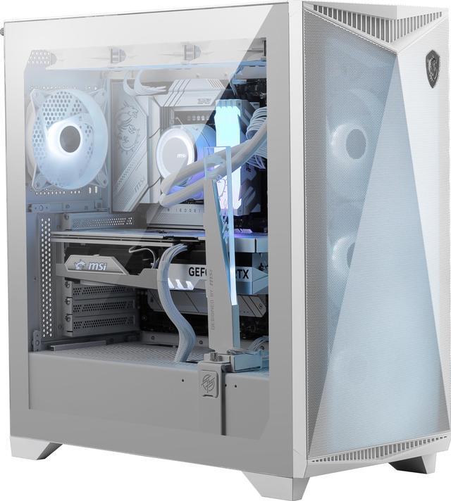 Alt view image 12 of 13 - MSI MPG GUNGNIR 300R AIRFLOW WHITE, USA, 2xUSB 3.2 Gen 1, 1xUSB 3.2 Gen2 Type-C, 4x120mm PWM ARGB Fan, ARGB+PWM Control Board, Tempered Glass Window