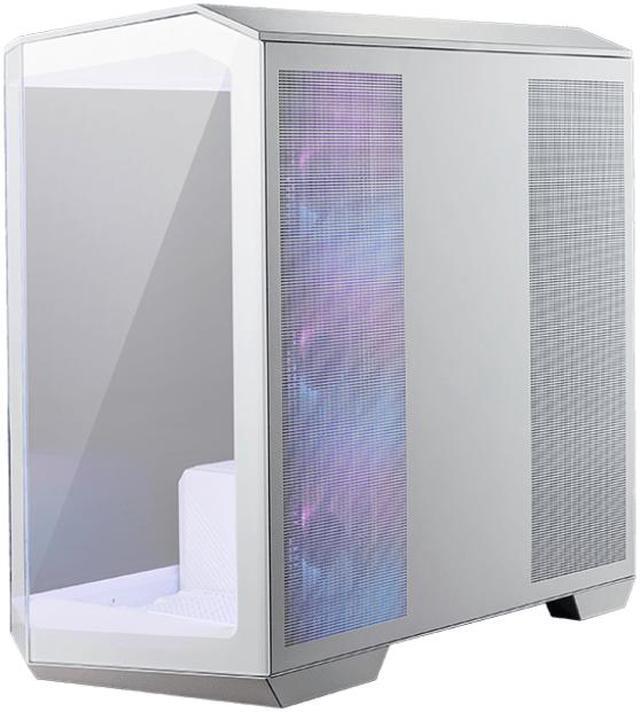 Alt view image 3 of 11 - MSI MAG PANO M100R PZ White Micro-ATX PC Case - Supports Back-Connect Motherboard, 4 ARGB Fans, Lighting Hub, GPU Support Stand, Dust Filters, USB Type-C (20Gbps), 270-degree Panoramic Display