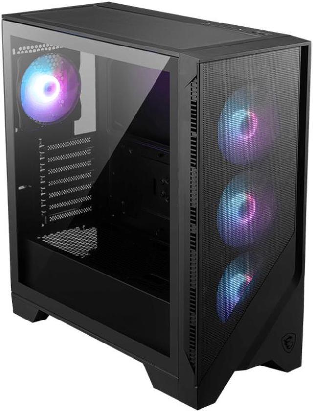 Alt view image 2 of 5 - MSI MAG FORGE 321R AIRFLOW Black Computer Case, 2xUSB 3.2 Gen 1, 4x120mm ARGB Fan, ARGB Control Board, Tempered Glass Window