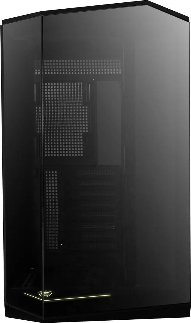 Alt view image 12 of 18 - MSI MAG PANO 100L PZ Project Zero Mid Tower ATX Gaming Case, ABS Plastic, SPCC Steel, Tempered Glass, Support Back-Connect, 270-degree Panoramic Display, GPU Support Stand, Dust Filter