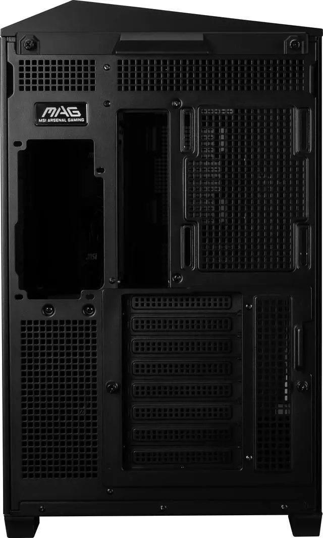 Alt view image 13 of 18 - MSI MAG PANO 100L PZ Project Zero Mid Tower ATX Gaming Case, ABS Plastic, SPCC Steel, Tempered Glass, Support Back-Connect, 270-degree Panoramic Display, GPU Support Stand, Dust Filter